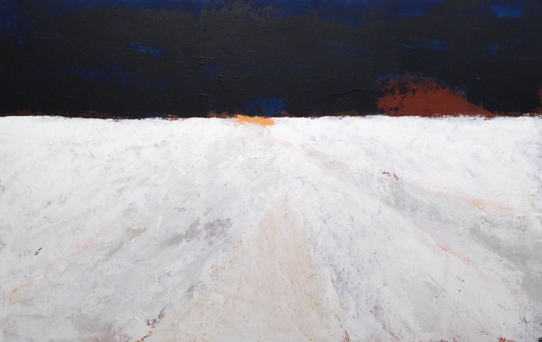 N° 3211 - Champ de neige - Acrylique sur toile - 73 x 116 cm - 11 janvier 2017